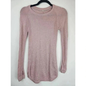 Lululemon Sunshine Coast Long Sleeve Sweater Mink Berry Pink Size 2.